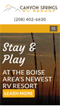 Mobile Screenshot of canyonspringsrvresort.com